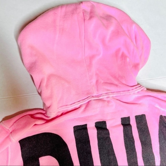 PINK Victoria’s Secret Logo Zip Hoodie Jacket - Picture 8 of 12